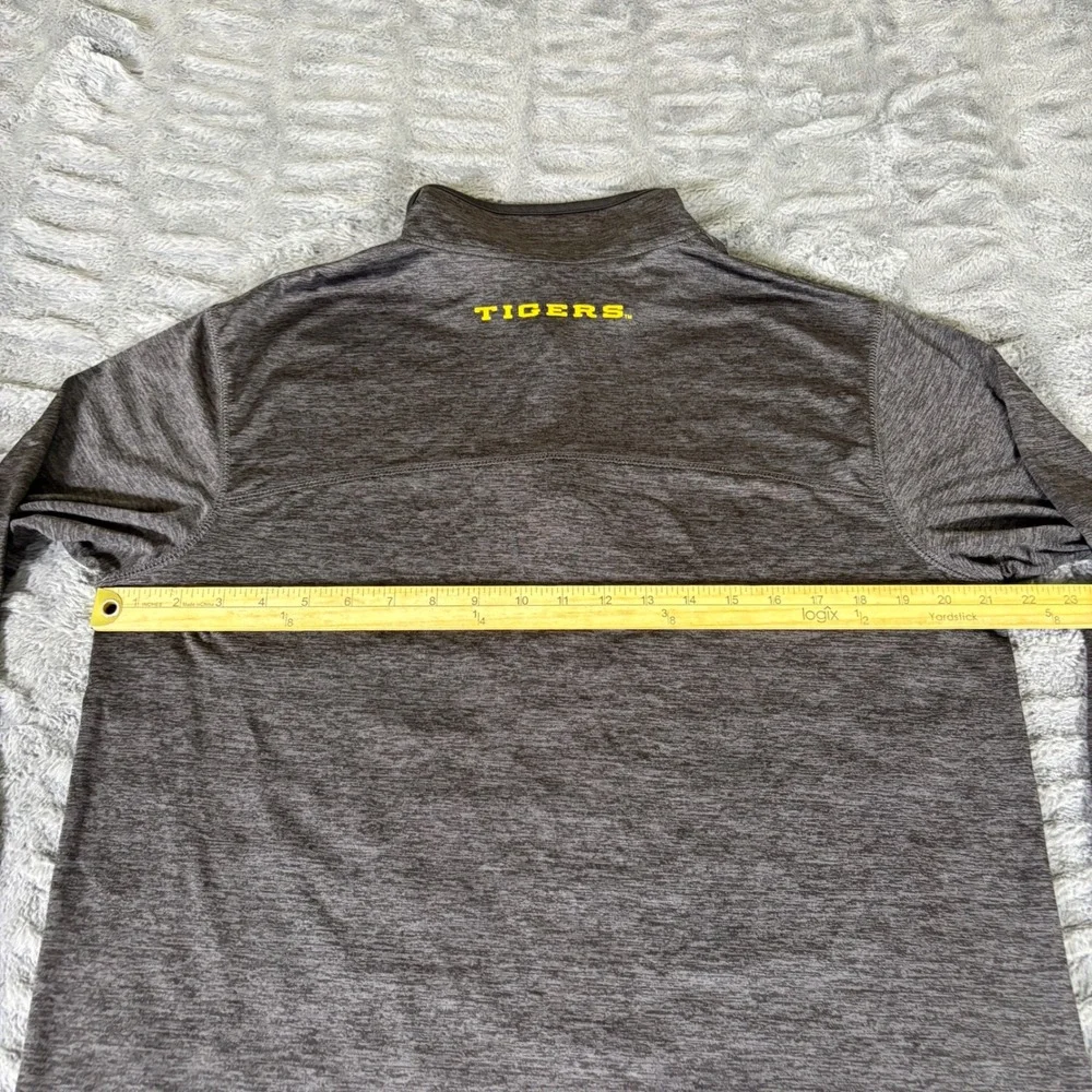 Colosseum Mizzou Missouri Tigers Mens Medium 1/4 Zip Pullover Heather Gray AR826